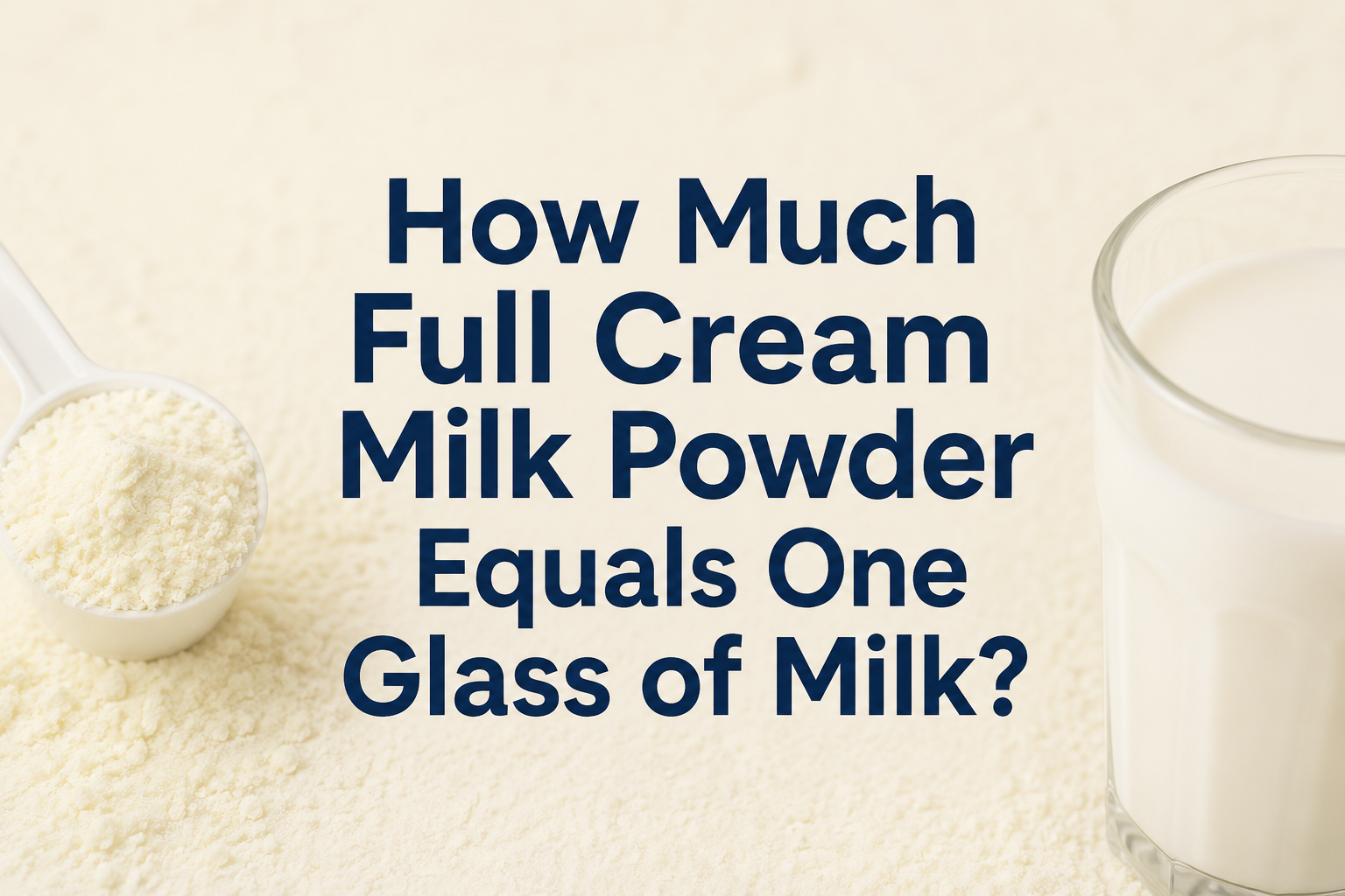 How Much Full Cream Milk Powder Equals One Glass of Milk?
