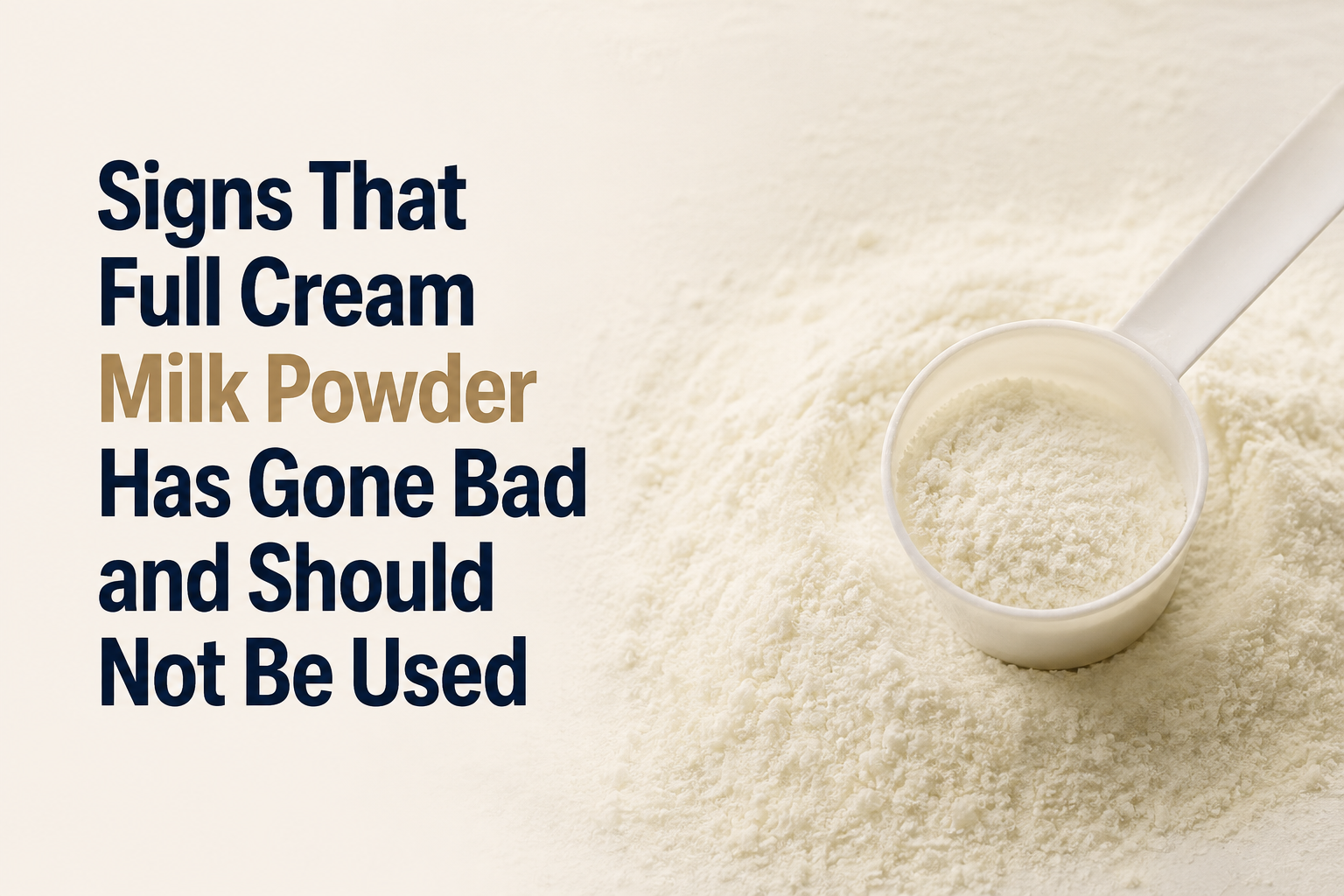 Signs That Full Cream Milk Powder Has Gone Bad and Should Not Be Used