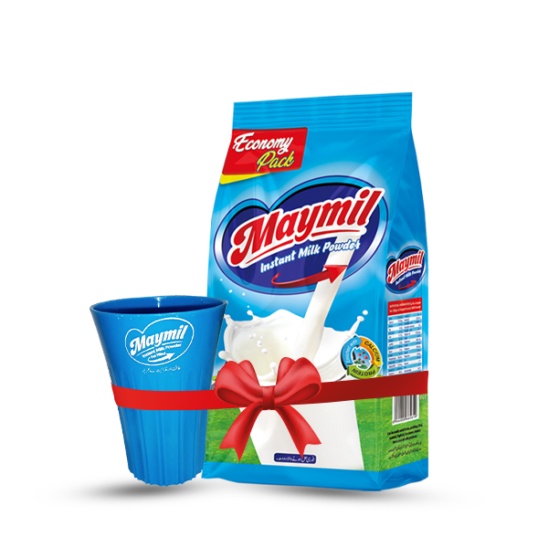 Maymil Milk Powder 850gm with Free Glass