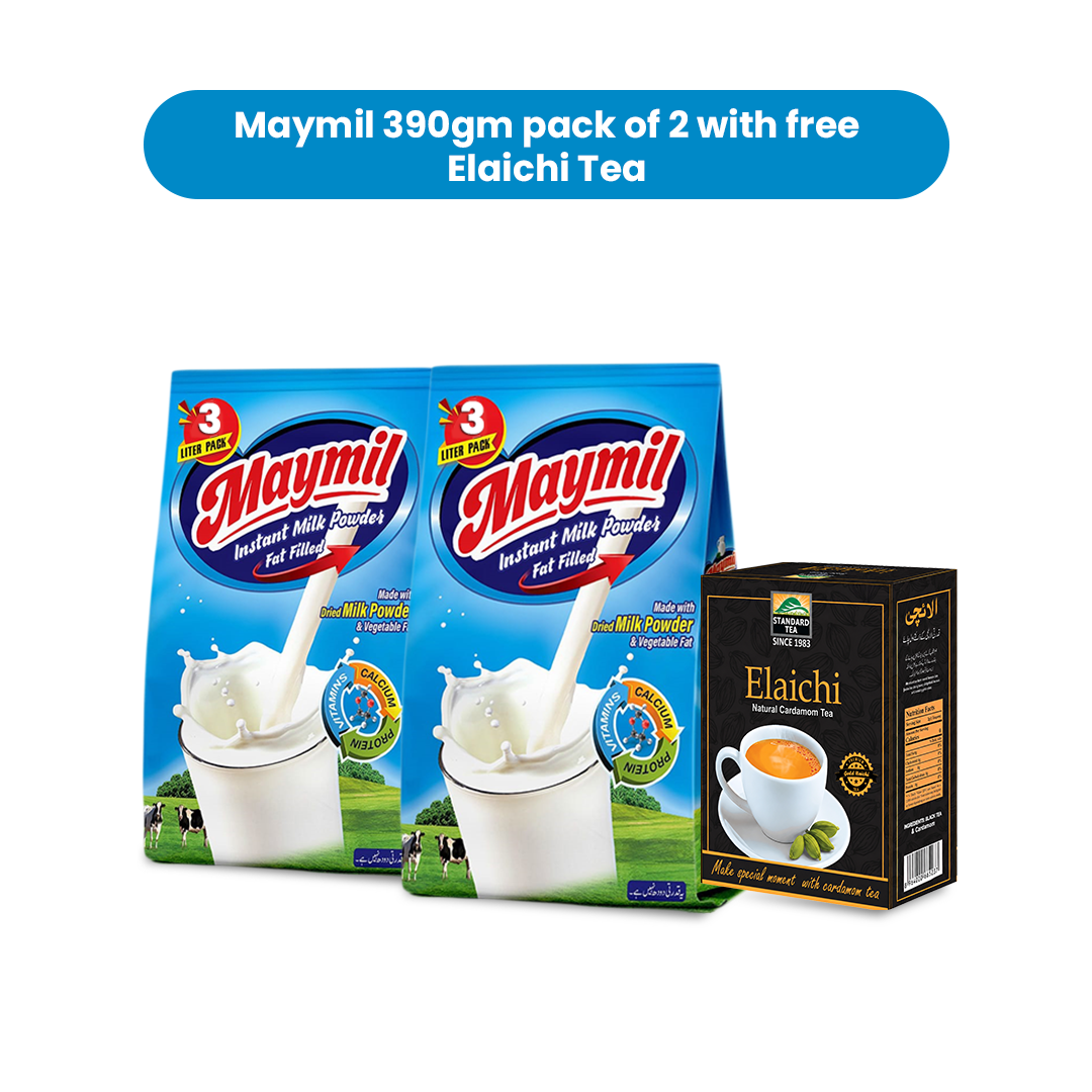 Maymil 390gm Pack of 2 with FREE Elaichi 50gm Pack