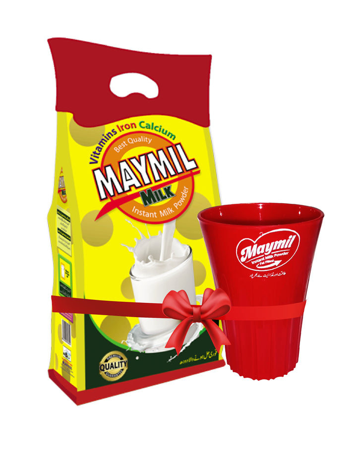 Maymil Premium Milk Powder 850gm with Free Glass