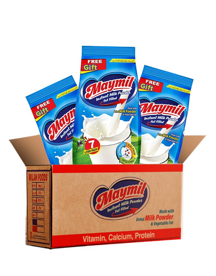 Maymil Milk Powder 850gm Ctn 12 Pcs with Free Glass